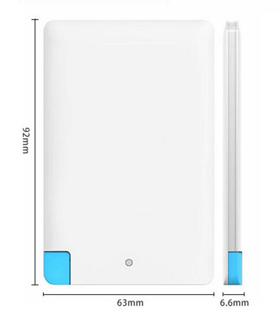 Ultra Thin Credit Card Size  Portable Power Bank