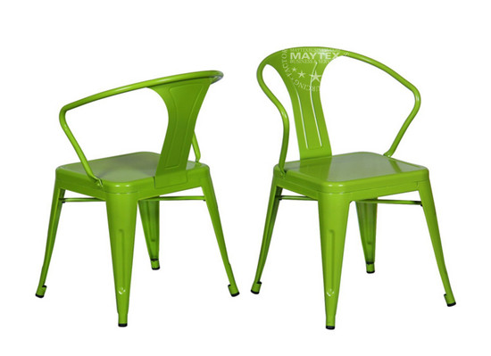 Tolix Style Bar Chair With Back