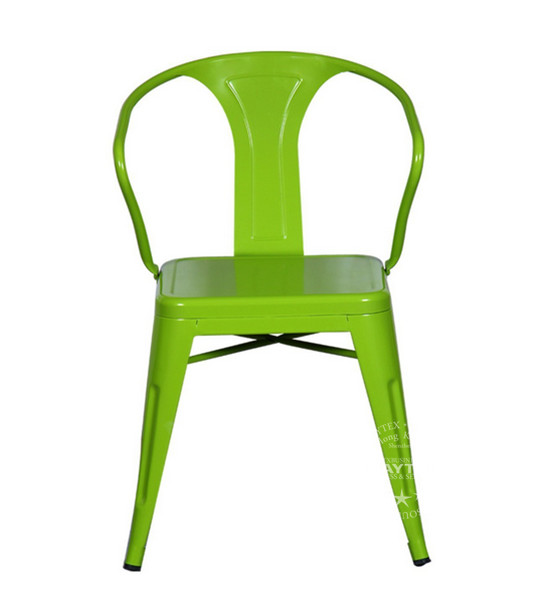 Tolix Style Bar Chair With Back