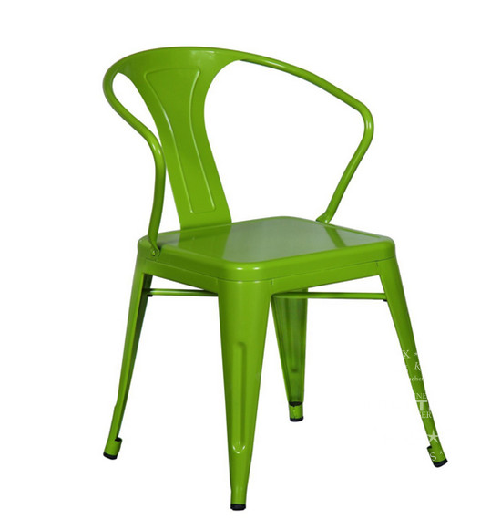 Tolix Style Bar Chair With Back