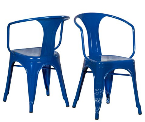Tolix Style Bar Chair With Back