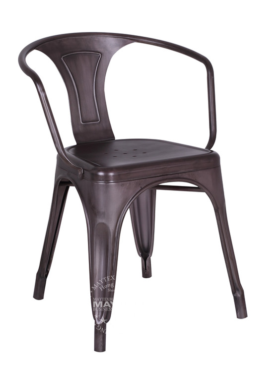 Tolix Style Bar Chair With Back